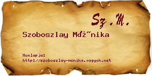 Szoboszlay Mónika névjegykártya