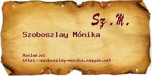 Szoboszlay Mónika névjegykártya